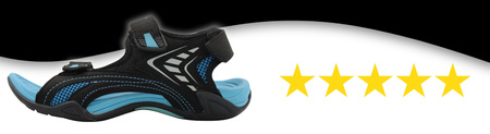 Sandały Damskie Lekkie Wygodne Przewiewne Na Lato DK 3431 BLK/BLUE