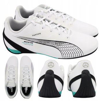 BUTY SPORTOWE MĘSKIE WYGODNE BIAŁE PUMA MAPF1 CARBON CAT 307542 01