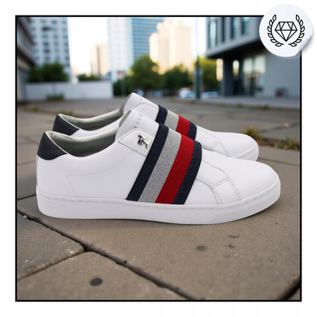 Buty Sneakersy Wygodne Lekkie Białe TOMMY HILFIGER