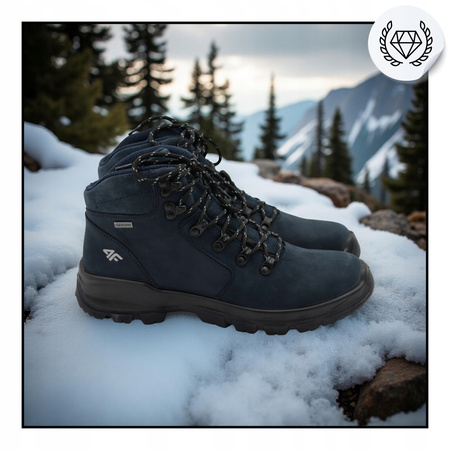 BUTY DAMSKIE 4F WYGODNE TREKKINGOWE WYSOKIE NA JESIEŃ ZIMĘ OBDG253 31S