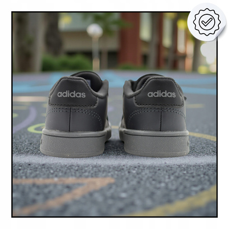 Buty dziecięce czarne adidas Grand Court GW6233 