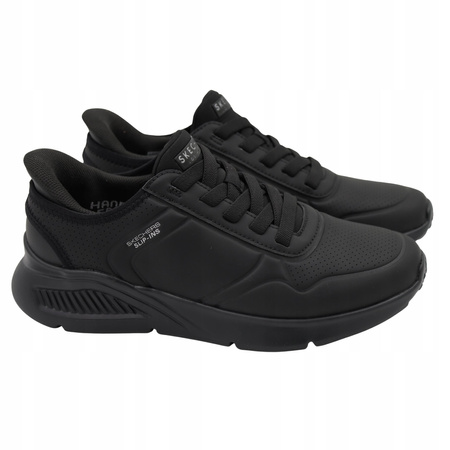 Buty męskie sportowe skechers czarne wygodne wsuwane 183125/bbk