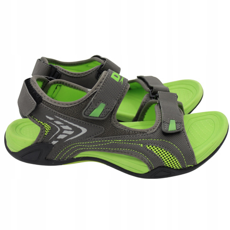 Sandały Damskie Młodzieżowe Wygodne Lekkie DK 3431 GREY/LT.GREEN
