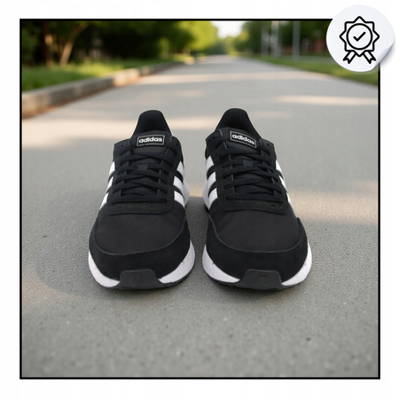 BUTY MĘSKIE SPORTOWE WYGODNE CZARNE SNEAKERSY ADIDAS RUN FZ0961 