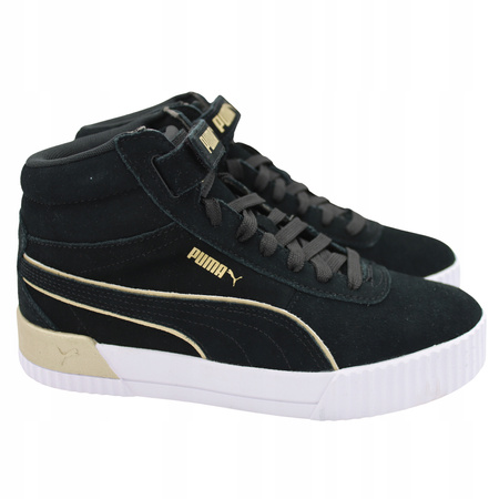 Buty Damskie PUMA CARINA Czarne Wysokie Wygodne Rzep 