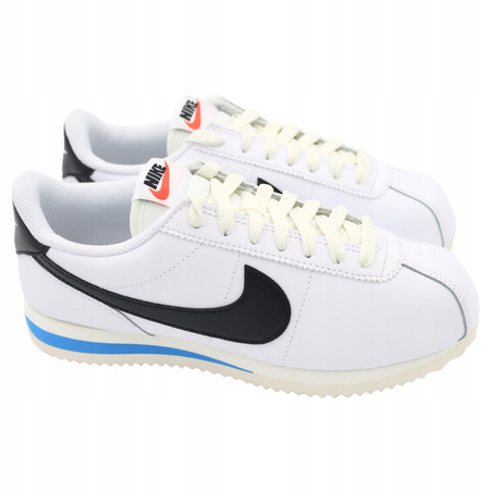 Damskie Sportowe Sneakersy Białe Skórzane Nike Cortez DN1791 100 r. 36,5