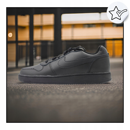 Buty sportowe czarne męskie NIKE EBERNON LOW wygodne skóra 