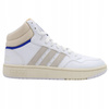 Buty Sneakersy Wysokie Białe Skóra Skórzane Wygodne ADIDAS HOOPS