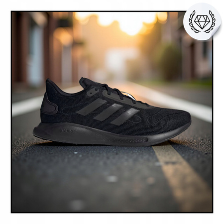 Buty Do Biegania Biegowe Męskie Czarne Wygodne ADIDAS GALAXAR RUM