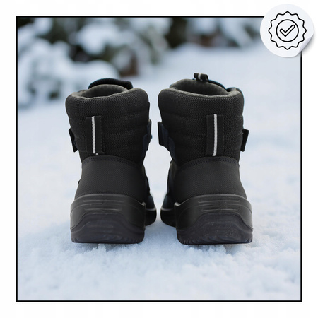 BUTY DZIECIĘCE 4F WYGODNE ZE SKÓRY WYSOKIE NA JESIEŃ ZIMĘ JOBMW25231S 