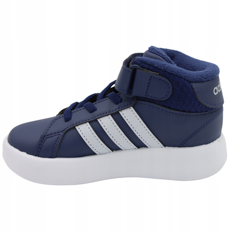 Buty Dziecięce Wysokie Wygodne Polar Rzepy ADIDAS GRAND COURT MID