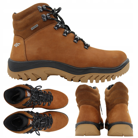 4f BUTY MĘSKIE WYGODNE TREKKINGOWE WYSOKIE NA JESIEŃ ZIMĘ OBMH255 81S