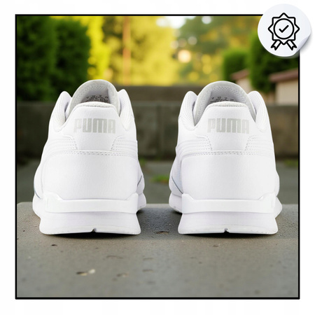 Buty Sportowe Męskie Wygodne Białe Skórzane Skóra PUMA ST RUNNER 
