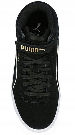 Buty Damskie Czarne Wysokie Wygodne Rzep PUMA CARINA MID SD METAL