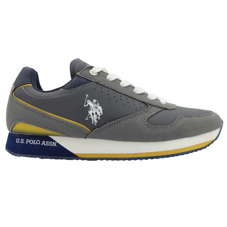 Buty Sneakersy Wygodne Męskie US POLO ASSN NOBIL003-GRY001