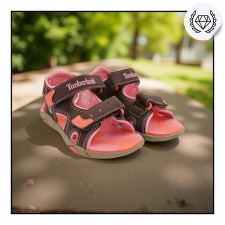 SANDAŁY DZIECIĘCE NA RZEP LEKKIE WYGODNE TIMBERLAND 50876