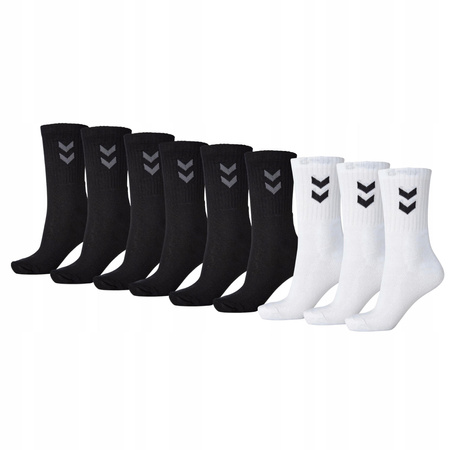 Skarpety sportowe wygodne mix czarne i białe hummel 3 x 3pak 22030 