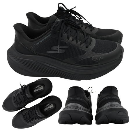 Buty męskie skechers 216351/bbk czarne lekkie wsuwane na co dzień