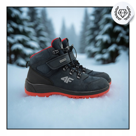 BUTY DZIECIĘCE 4F WYGODNE TREKKINGOWE NA JESIEŃ ZIMĘ JOBMW251 31S