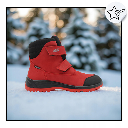 BUTY DZIECIĘCE 4F WYSOKIE skóra NA JESIEŃ ZIMĘ JOBMW250 62S