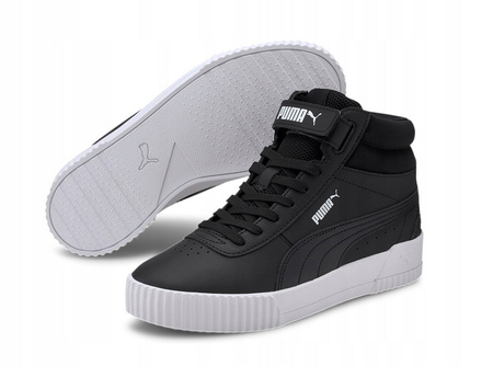 Buty Sportowe Damskie Puma Czarne Sneakersy Wygodne Wysokie Lekkie