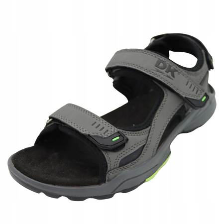Sandały Na Lato Męskie Wygodne Lekkie DK 8137 GRAY/LEMON