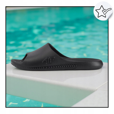 Klapki Buty Męskie Wygodne Lekkie Czarne Modne Na Co Dzień Lato 4F