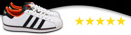 Buty Sportowe Męskie wygodne ADIDAS SUPERSTAR skóra Białe 