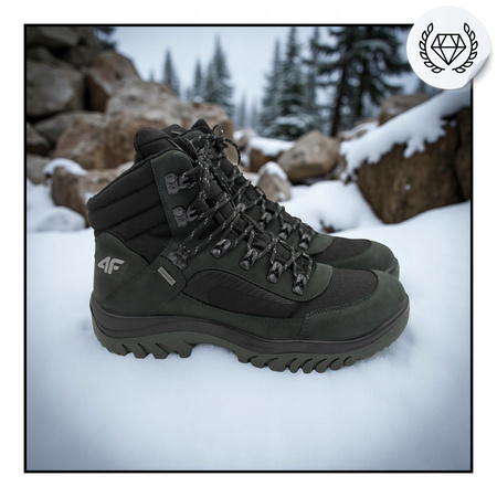 4f BUTY MĘSKIE WYGODNE TREKKINGOWE WYSOKIE NA JESIEŃ ZIMĘ OBMH253 22S
