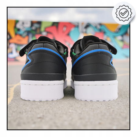 Buty Młodzieżowe Juniorskie Wygodne Skóra Rzep ADIDAS FORUM LOW