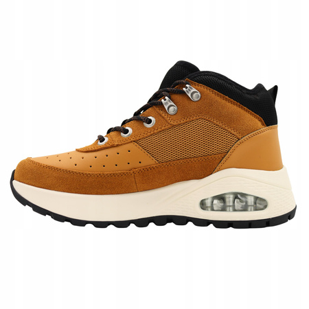 Buty męskie skechers brązowe wygodne za kostkę jesień zima 183049/wsk 