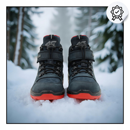 BUTY DZIECIĘCE 4F WYGODNE TREKKINGOWE NA JESIEŃ ZIMĘ JOBMW251 31S