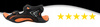 Sandały Damskie Młodzieżowe Lekkie Wygodne DK 3431 BLK/ORANGE