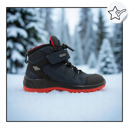 BUTY DZIECIĘCE 4F WYGODNE TREKKINGOWE NA JESIEŃ ZIMĘ JOBMW253 31S
