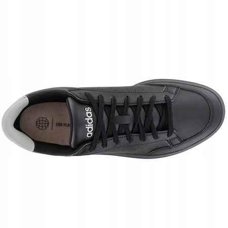 Buty Tenisówki Męskie Czarne Skóra Wygodne ADIDAS NOVA COURT