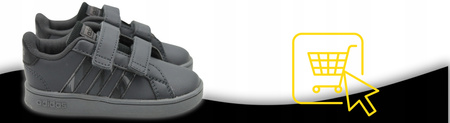 Buty dziecięce czarne adidas Grand Court GW6233 