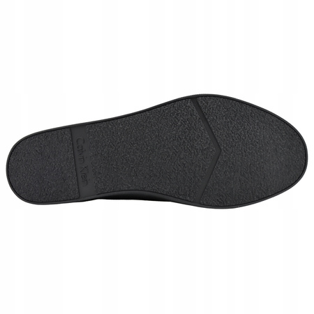 Buty Trampki Sneakersy Czarne Skóra Wygodne Niskie CALVIN KLEIN BLACK