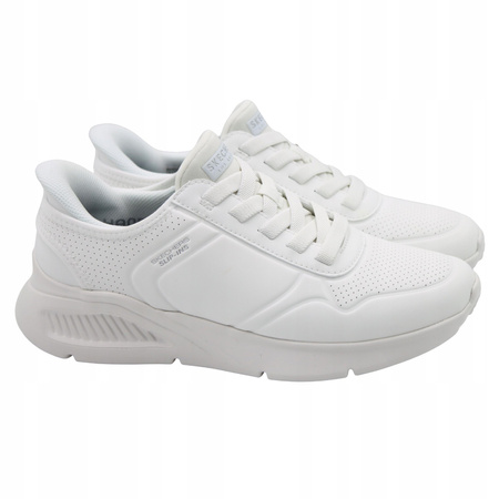 Buty sportowe męskie białe wsuwane lekkie wygodne skechers 183125/wht 