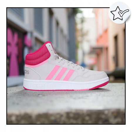 BUTY SPORTOWE MŁODZIEŻOWE WYSOKIE WYGODNE ADIDAS HOOPS MID GZ1929 
