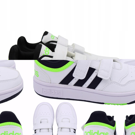 Buty dziecięce sportowe ADIDAS HOOPS biały Na Rzepy 