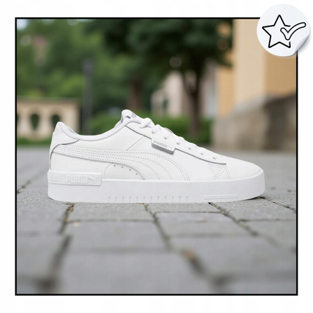 Buty Damskie Młodzieżowe Wygodne Lekkie Białe Skóra PUMA JADA