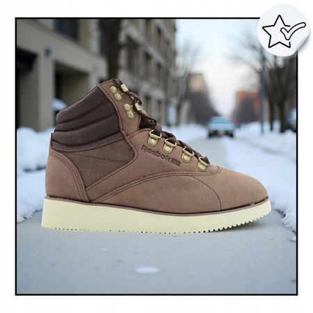 Buty Wysokie Wygodne Na Zimę Sneakersy Damskie Skóra REEBOK V48525