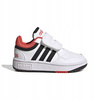 Buty Dziecięce Sneakersy Sportowe Białe Trampki Skóra ADIDAS HOOPS