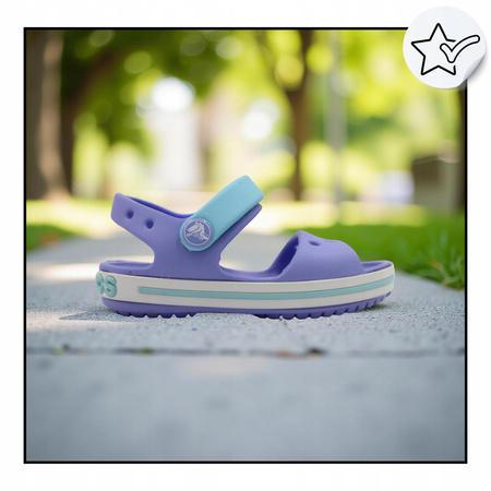 Sandały dziecięce lekkie wygodne fioletowe crocs crocband 128565q6 