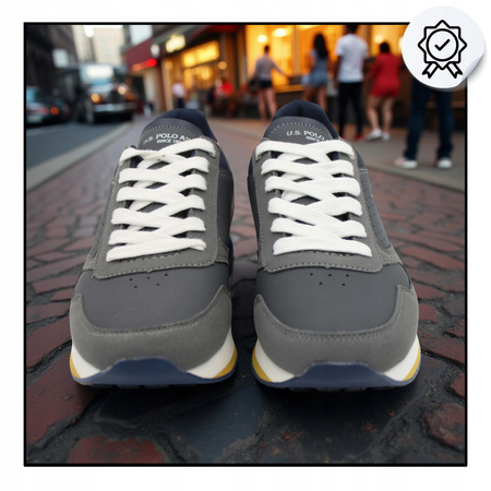 Buty Sneakersy Wygodne Męskie US POLO ASSN NOBIL003-GRY001
