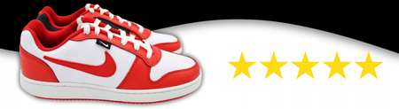 BUTY MĘSKIE SPORTOWE SKÓRZANE NIKE EBERNON CZERWONE AQ1774 101 R. 42,5