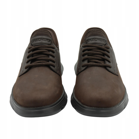 Buty męskie skórzane skechers brązowe wygodne wsuwane 205046/choc