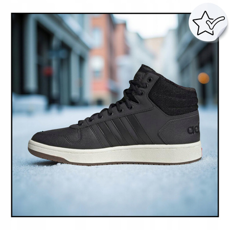 BUTY MĘSKIE SPORTOWE ZIMOWE WYSOKIE OCIEPLANE ADIDAS HOOPS GZ7959