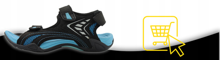 Sandały Damskie Lekkie Wygodne Przewiewne Na Lato DK 3431 BLK/BLUE