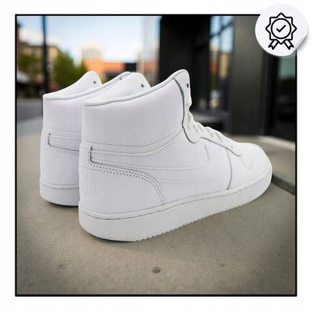 BUTY SPORTOWE MĘSKIE BIAŁE WYSOKIE SKÓRA NIKE EBERNON MID AQ1773 100 r. 45